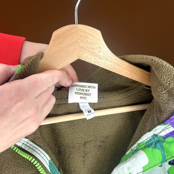 Rare Kid Robot Fleece Zip-Up jacket Medium - Picture 7 of 8